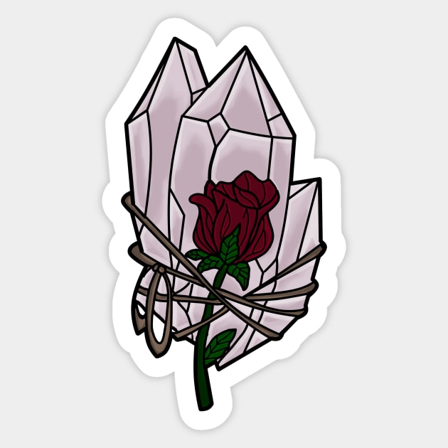 Quartz and roses Sticker by Qwerty